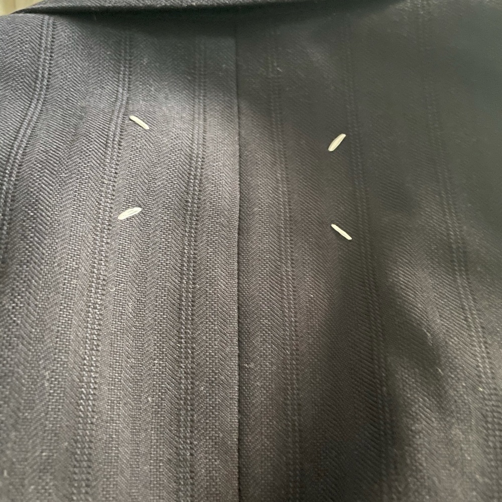 Maison Margiela Mens Pinstripe Wool Cotton Jacket - Picture 5 of 10